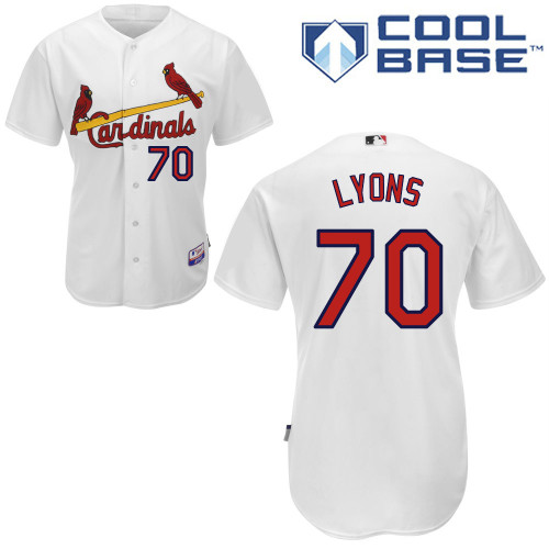 Tyler Lyons #70 Youth Baseball Jersey-St Louis Cardinals Authentic Home White Cool Base MLB Jersey